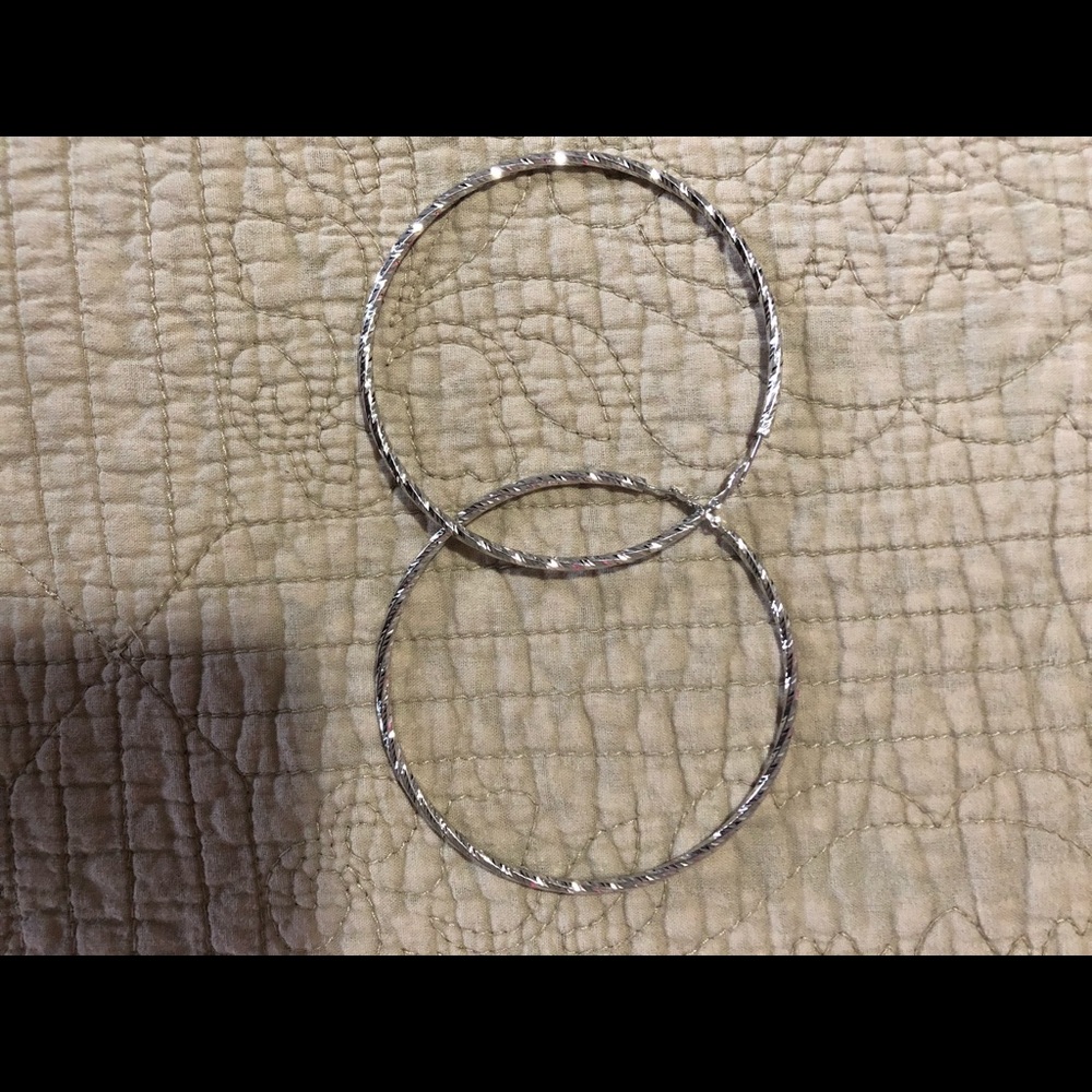 Silver hoop earrings New